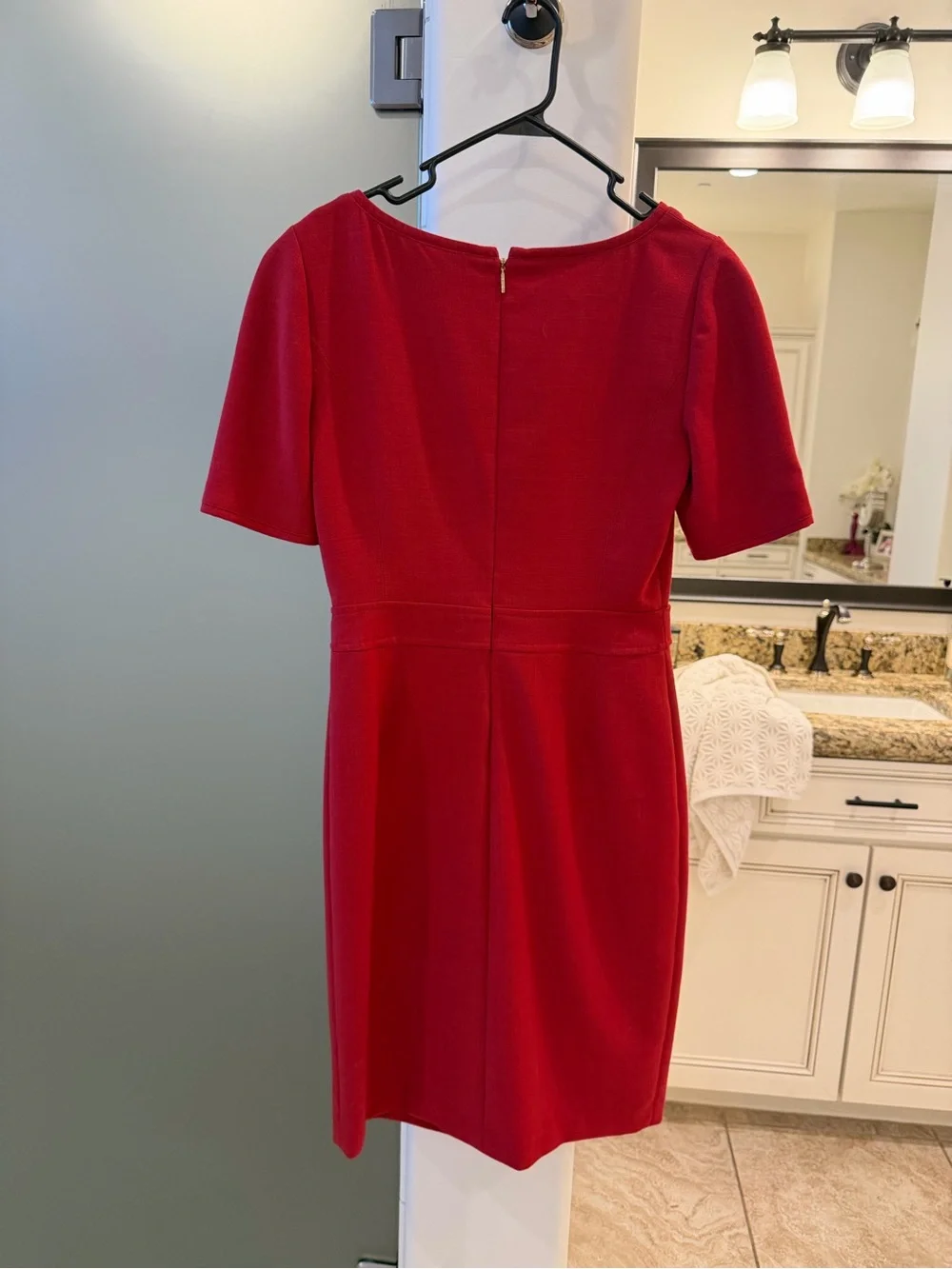 Tory Burch Crimson Short-Sleeve Sheath Dress